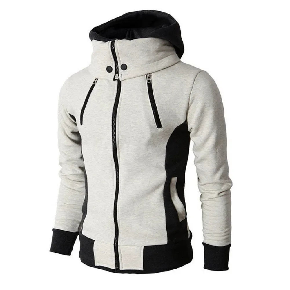 Zip Up Men's Hoodies Autumn Winter Thicken Fleece Male Heavyweight Hooded Jacket Warm Coats Outdoor Jackets for Men