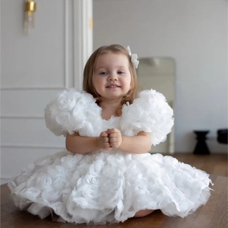 Girls’ Embroidered Flower Party Dress