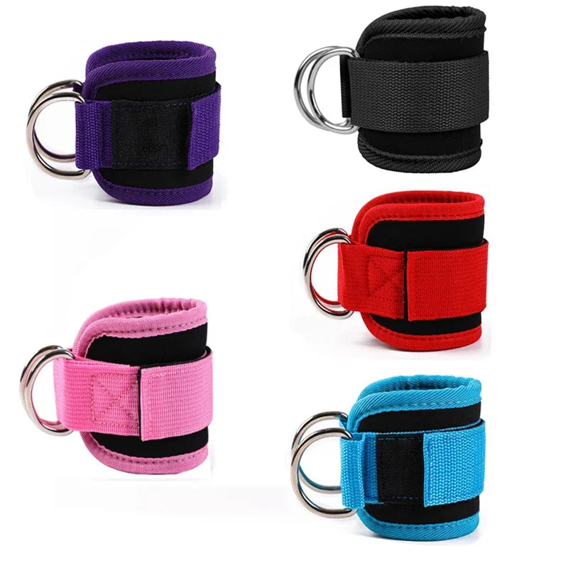 Adjustable Ankle Cuffs with Double D-Rings for Cable Training