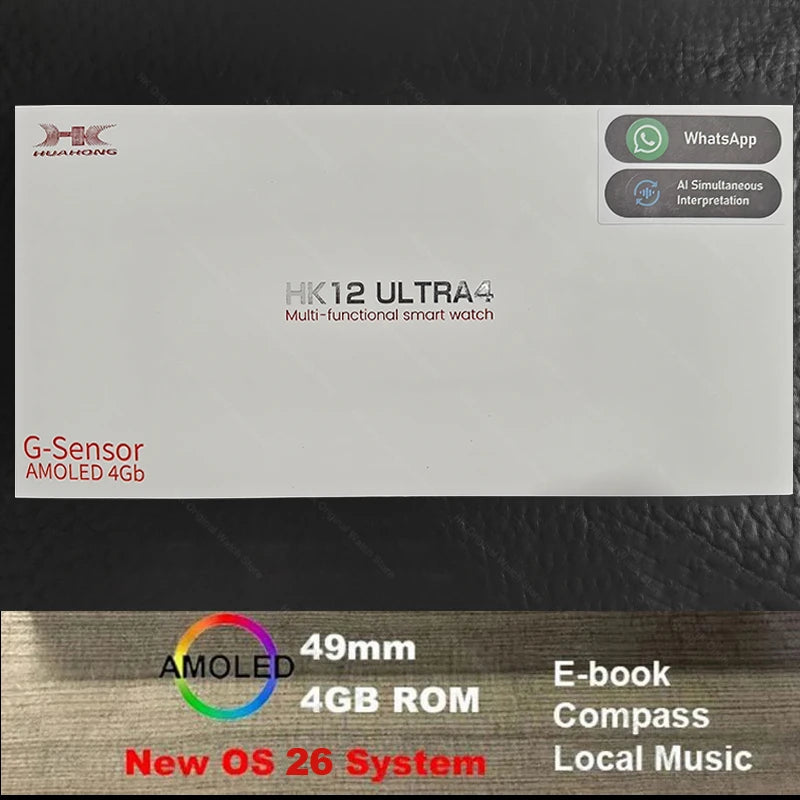 Smartwatch HK12 Ultra 4 con display AMOLED