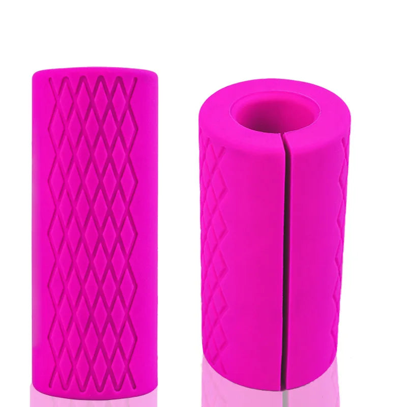 Rubber Dumbbell and Barbell Grip Sleeve for Strength Training