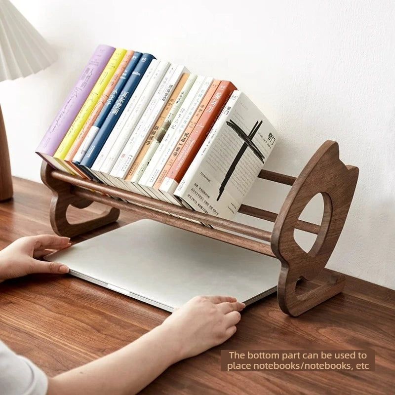 Wooden Desktop Book Stand and Bookend