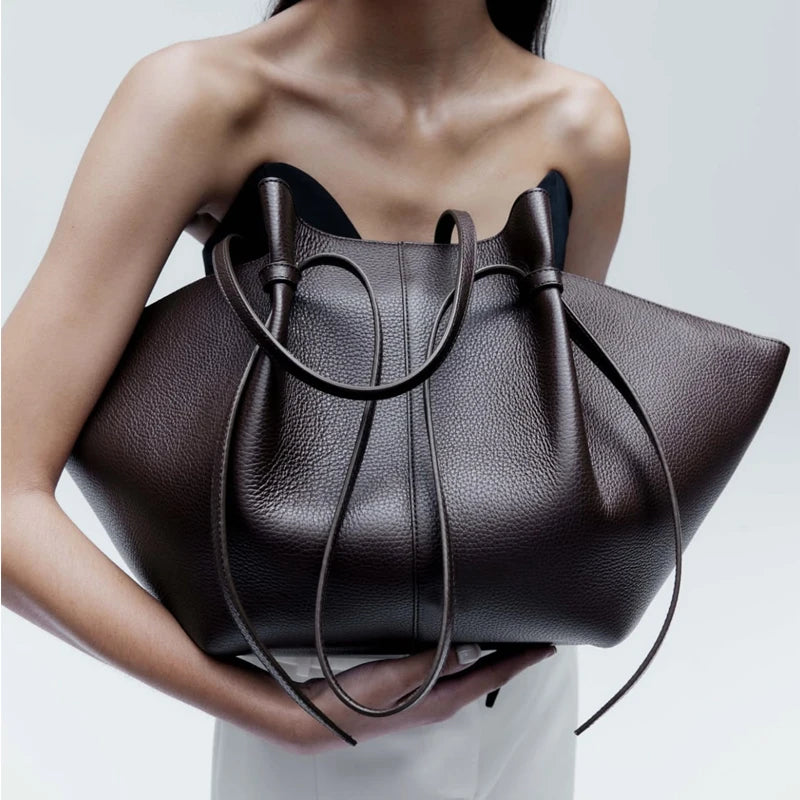 Large Capacity Tote Wings Bags For Women Luxury Designer Handbags And Purses 2025 New In Fashion PU Leather Underarm Shoulder