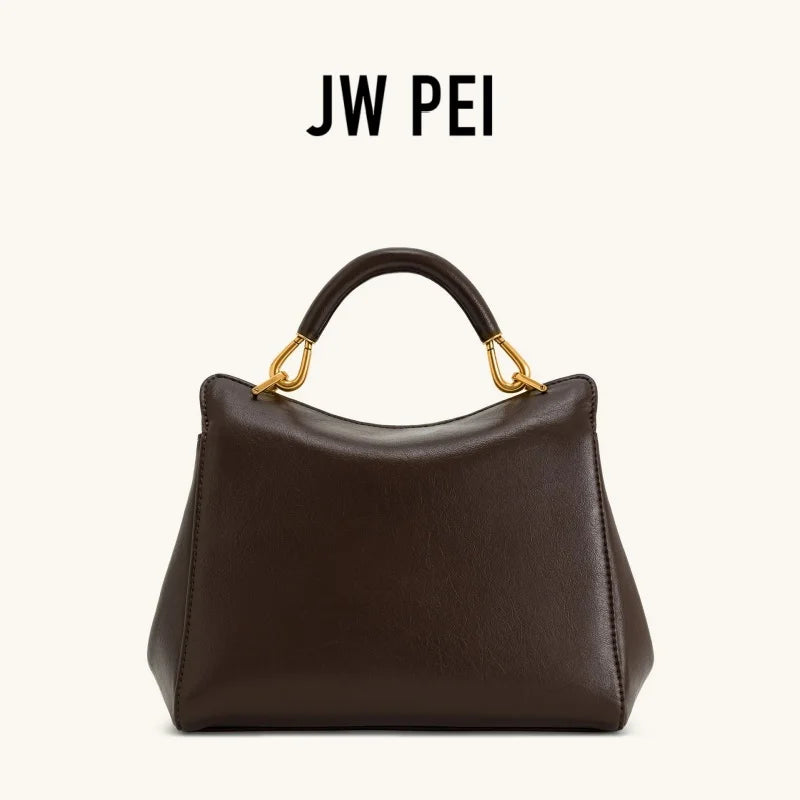 JW PEI Lucia Top-Handle Bag Luxury Designer Crossbody Shoulder Bag for Women Elegant Turn Lock Vegan Leather Messenger Purse 03