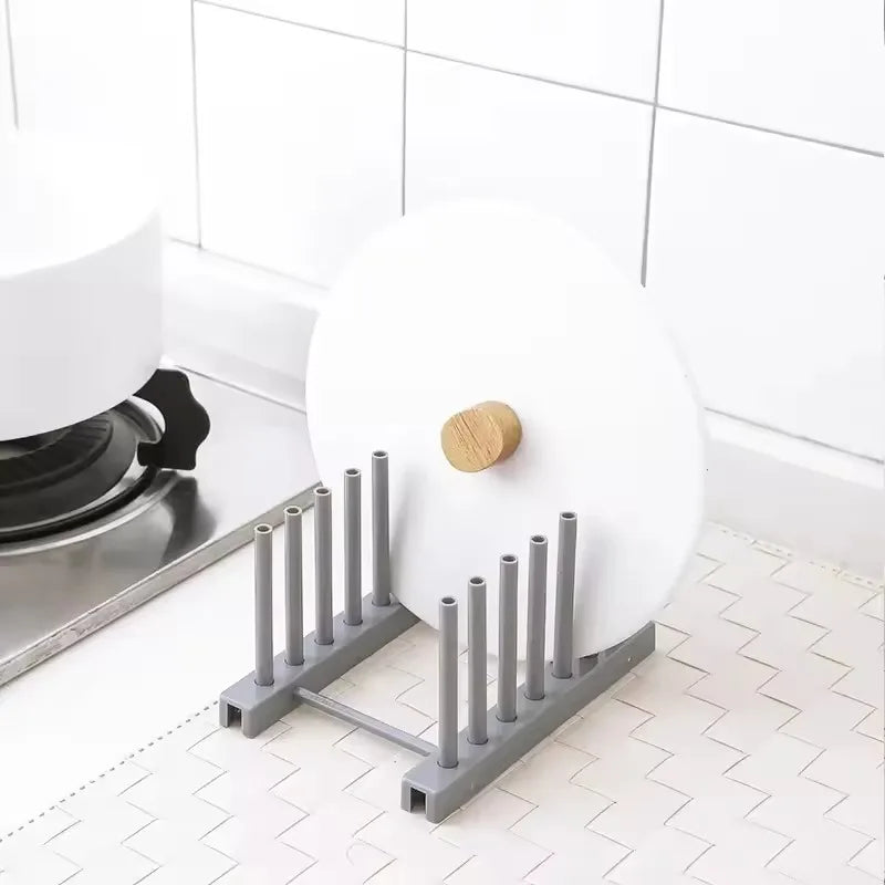 Kitchen Storage Rack for Pot Lids, Stainless Steel Creative Bowl and Dish Storage Rack, Kitchen Accessories
