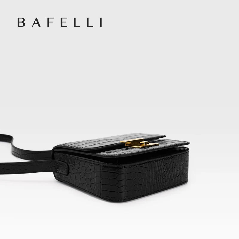 BAFELLI WOMEN BAGS FASHION 2026 LEATHER MINI BOXY BAG CROSSBODY ORIGINAL DESIGNER LUXURY SHOULDER SADDLE MESSENGER FEMALE