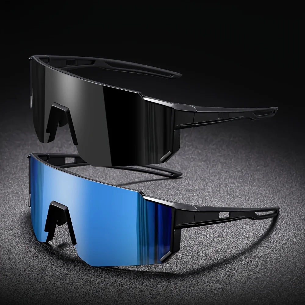 Oversize-Radsonnenbrille für Herren, winddichte Fahrradbrille mit getönten Gläsern für Rennradfahrten