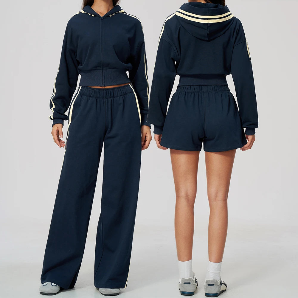 Yoga-Set für Damen, 2-teilig, Jacke und Hose