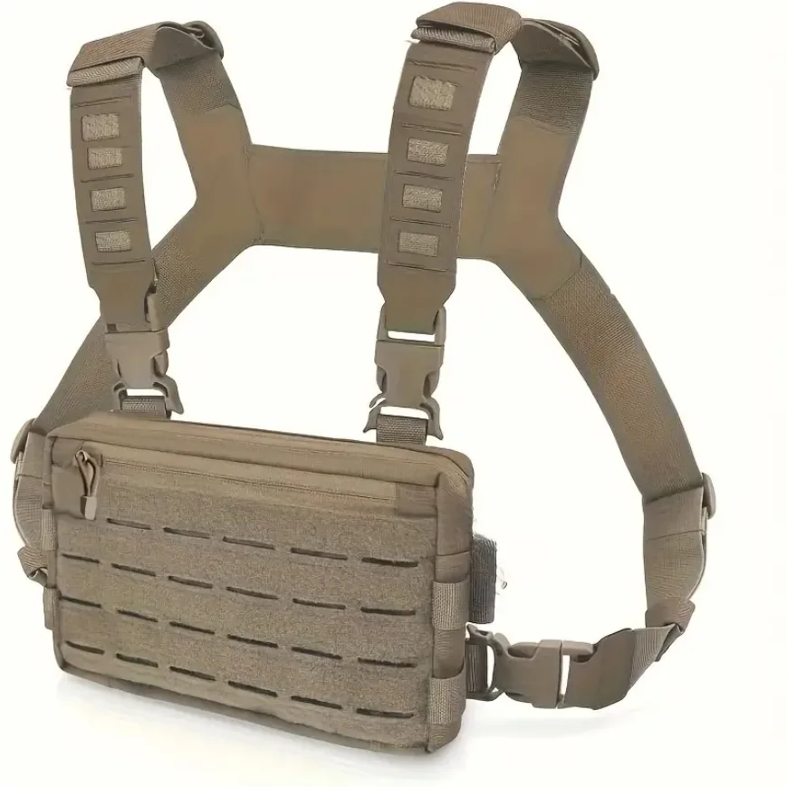 1000D Nylon Pouch Molle Shoulder Fishing Vest Tactical Chest Bag Outdoor Camping Backpack EDC Hiking Hunting Pack