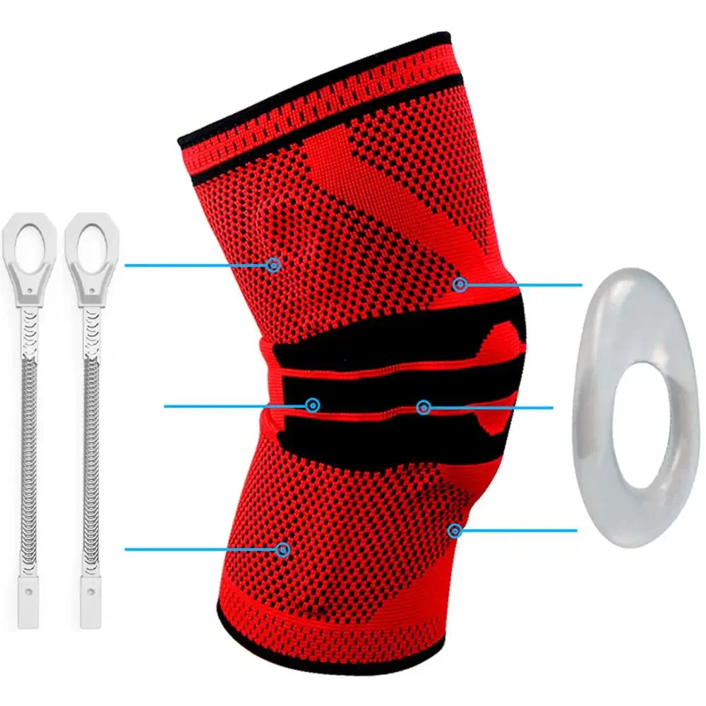 Knitted Knee Sleeve with Silicone Grip Detail