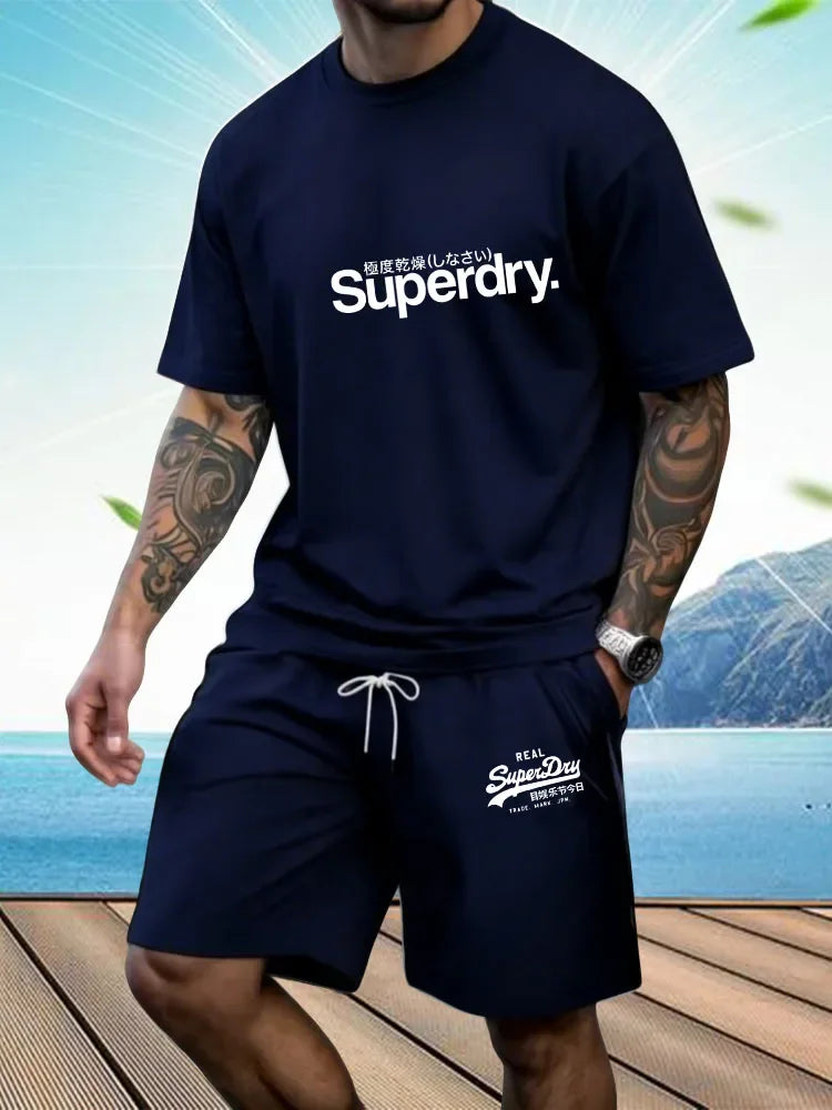 2026 neue Herren-Sportbekleidung Kurzarm-T-Shirt und Sportshorts Sommer Casual Jogginghose Set Herren zweiteilige T-Shirt-Sets
