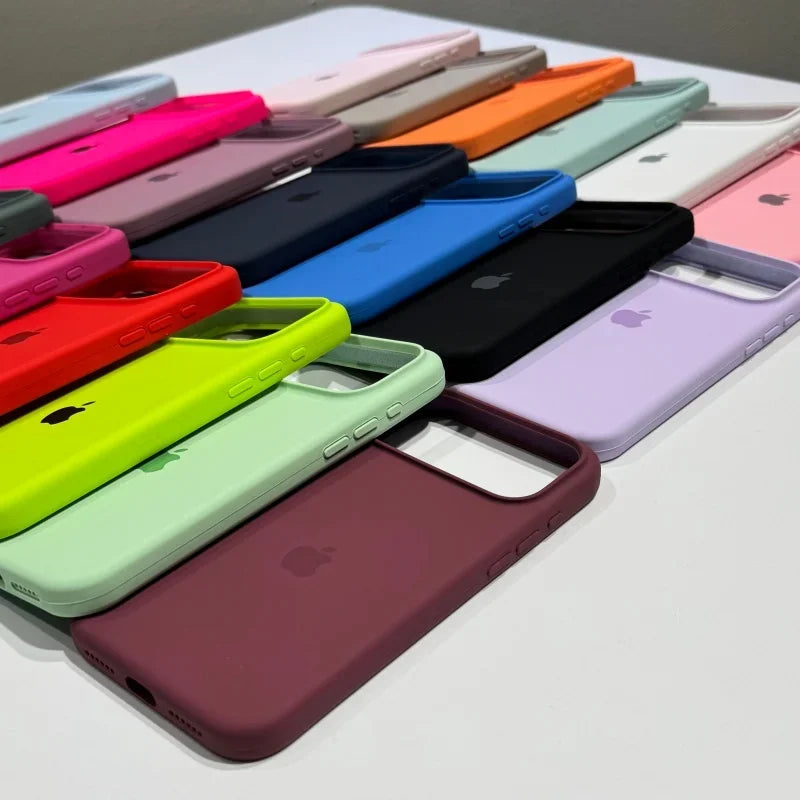 Liquid Silicone Phone Case For Apple iPhone 17 16 15 14 13 18 Pro Max Shockproof Anti-Fingerprint Protective Slim Fit Back Cover