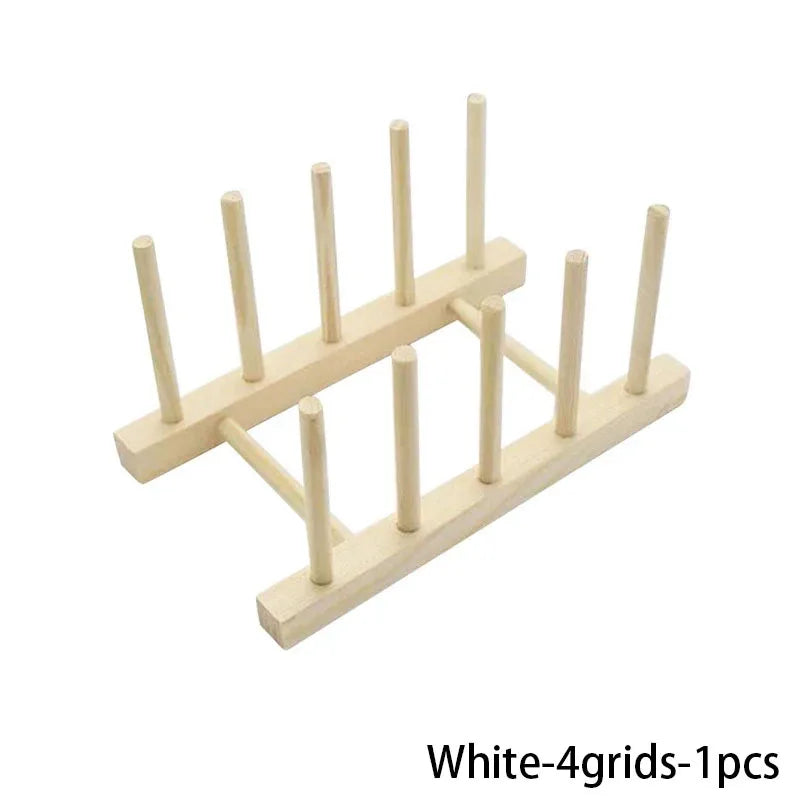 Organizador de almacenamiento para cocina, multifuncional, con escurridor de vajilla, de madera, accesorios de cocina