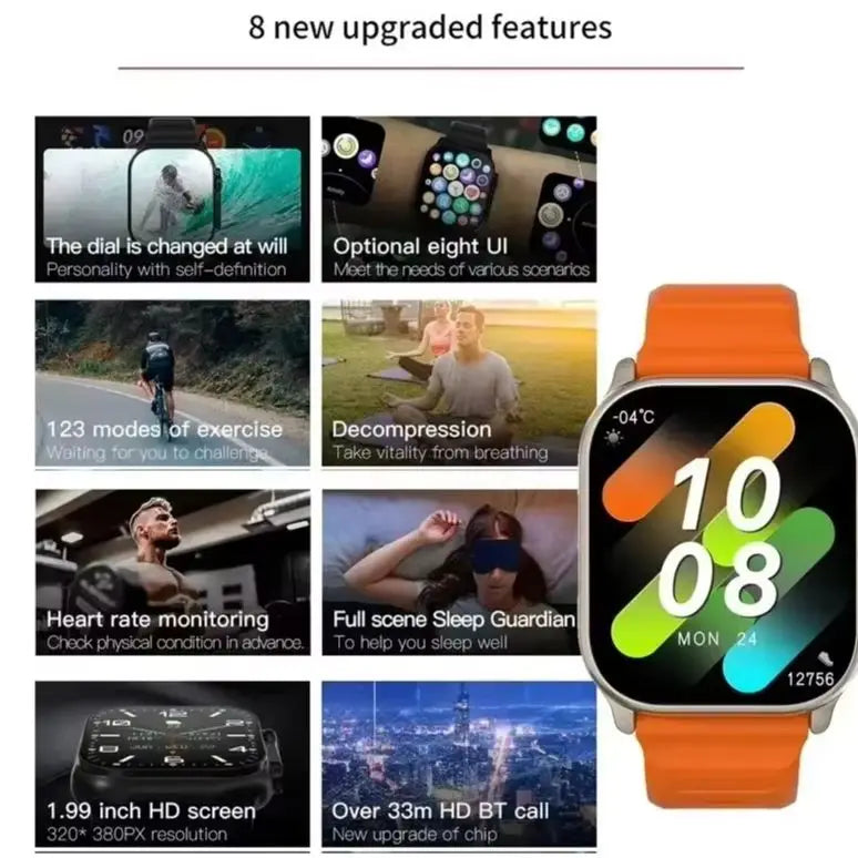 New Smartwatch Men Women 49mm Series 8 2.19"AMOLED Screen NFC Compass Waterproof IWO Ultra 2 Smart Watches 2026 For Android IOS