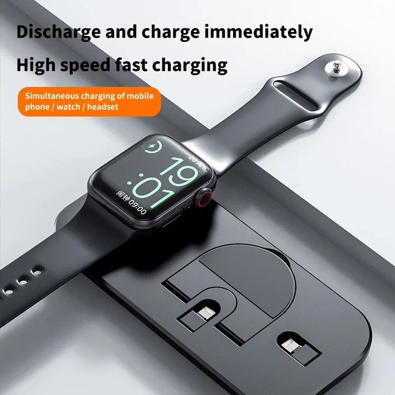 3 In 1 Wireless Charger Stand For iPhone 14 13 12 11 X XR 8 Apple Watch Fast Charging Dock Station for Airpods Pro IWatch 8 7