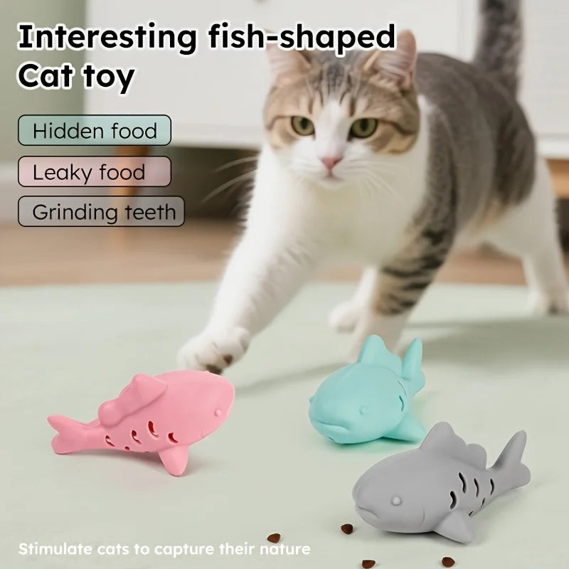 1 ud. Juguete interactivo para gatos y perros - Diseño duradero y resistente a las mordeduras, con comida escondida y superficie para desgastar los dientes, entretenimiento para mascotas pequeñas