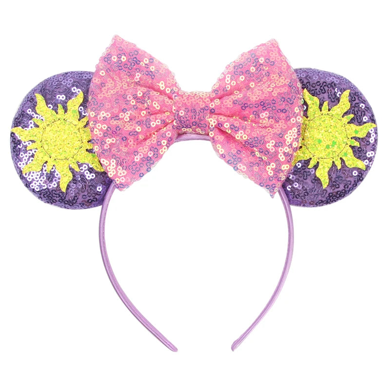 2026 New Style Sequin Ear Headband Sequin Bows Girl Adult Kids Halloween Party Cosplay Hair Accessories Princess Hairband