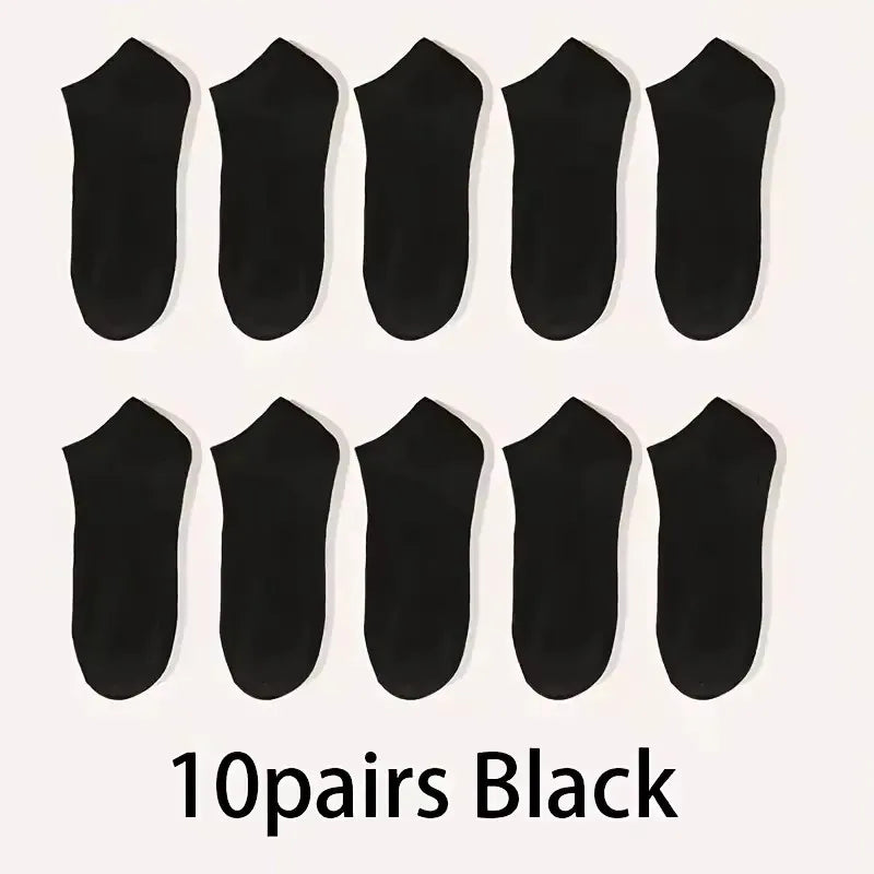 5er-/10er-Pack Unisex-Komfort-Knöchelsocken für alle, atmungsaktiv und leicht – ideal für Sport und Alltag