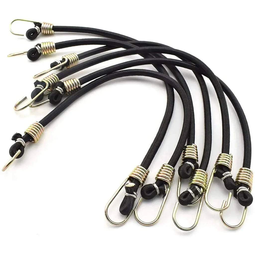 Heavy Duty Elastic Bungee Cords With Hooks, Carabiner Luggage Cord  Luggage Packing Ropes Camping Accessories
