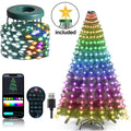  2,1 m lange Weihnachts-Lichterkette mit Bluetooth-App-Fernbedienung, USB-Lichtergirlande für das Schlafzimmer, Weihnachts- und Neujahrsdekoration