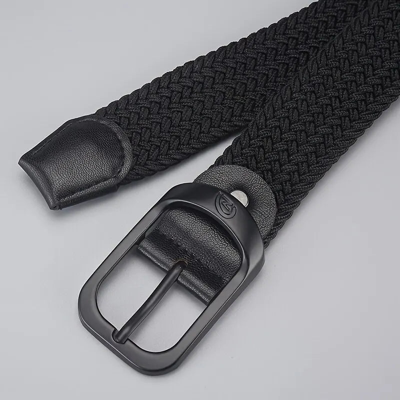 Men's Casual Woven Elastic Belt, Outdoor Sports Belt for Women, No-Punch Climbing Work Belt, Fashion Belt for Men and Women