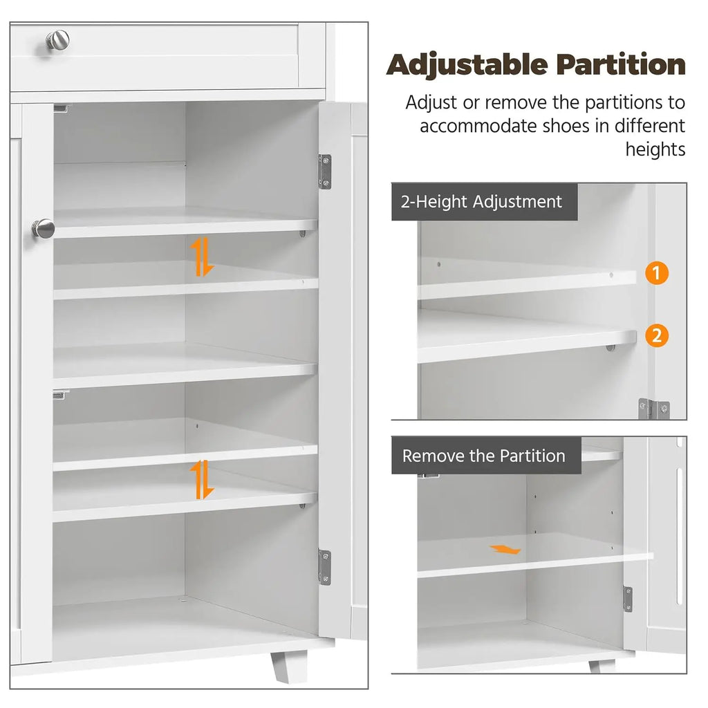 Storage Cabinet and Storage with Louvered Doors for Home,White, Customized
