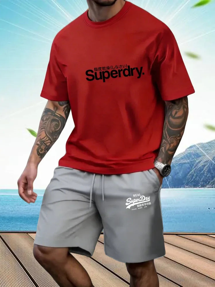 2026 neue Herren-Sportbekleidung Kurzarm-T-Shirt und Sportshorts Sommer Casual Jogginghose Set Herren zweiteilige T-Shirt-Sets
