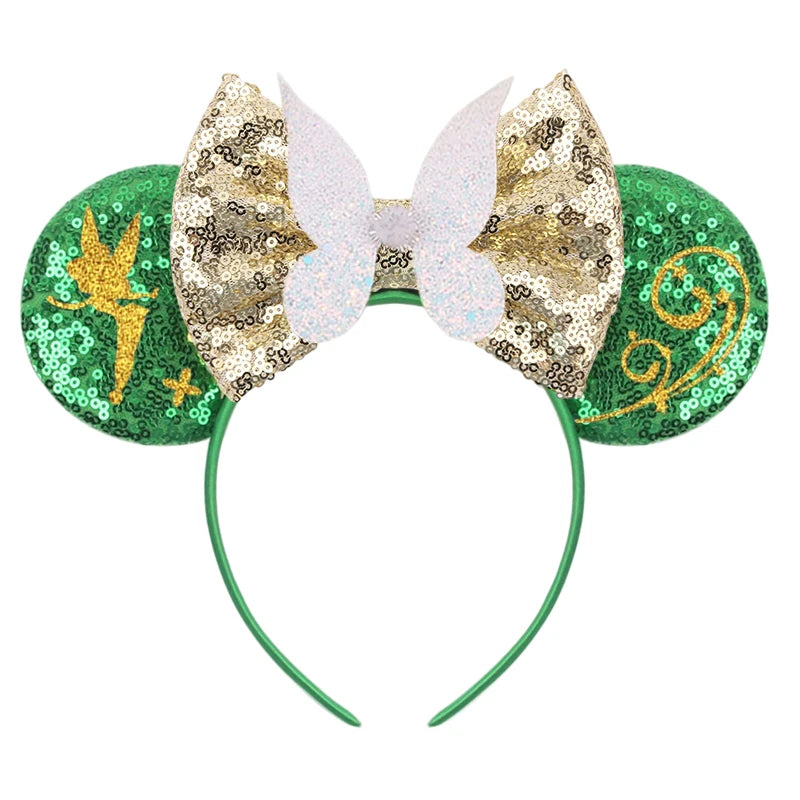 2026 New Style Sequin Ear Headband Sequin Bows Girl Adult Kids Halloween Party Cosplay Hair Accessories Princess Hairband
