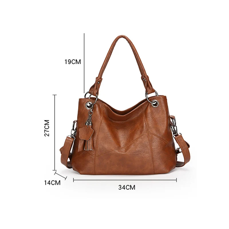 High Quality Women's Handbag Soft Leather Luxury High-capacity Designer Women's Bags Shoulder Retro Fashion Going Out for Travel