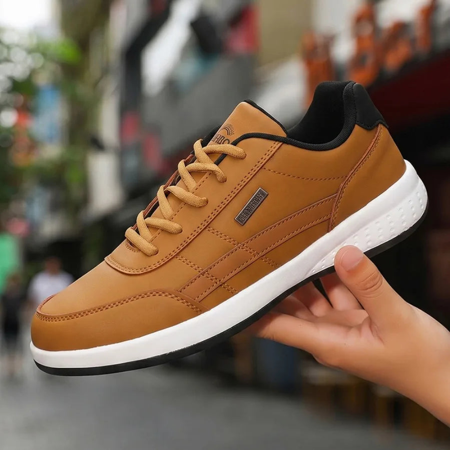 Men's Shoes Spring Autumn Waterproof Walking Sneakers Leisure Male Leather Sports Shoes Non-Slip Footwear Tennis for Men