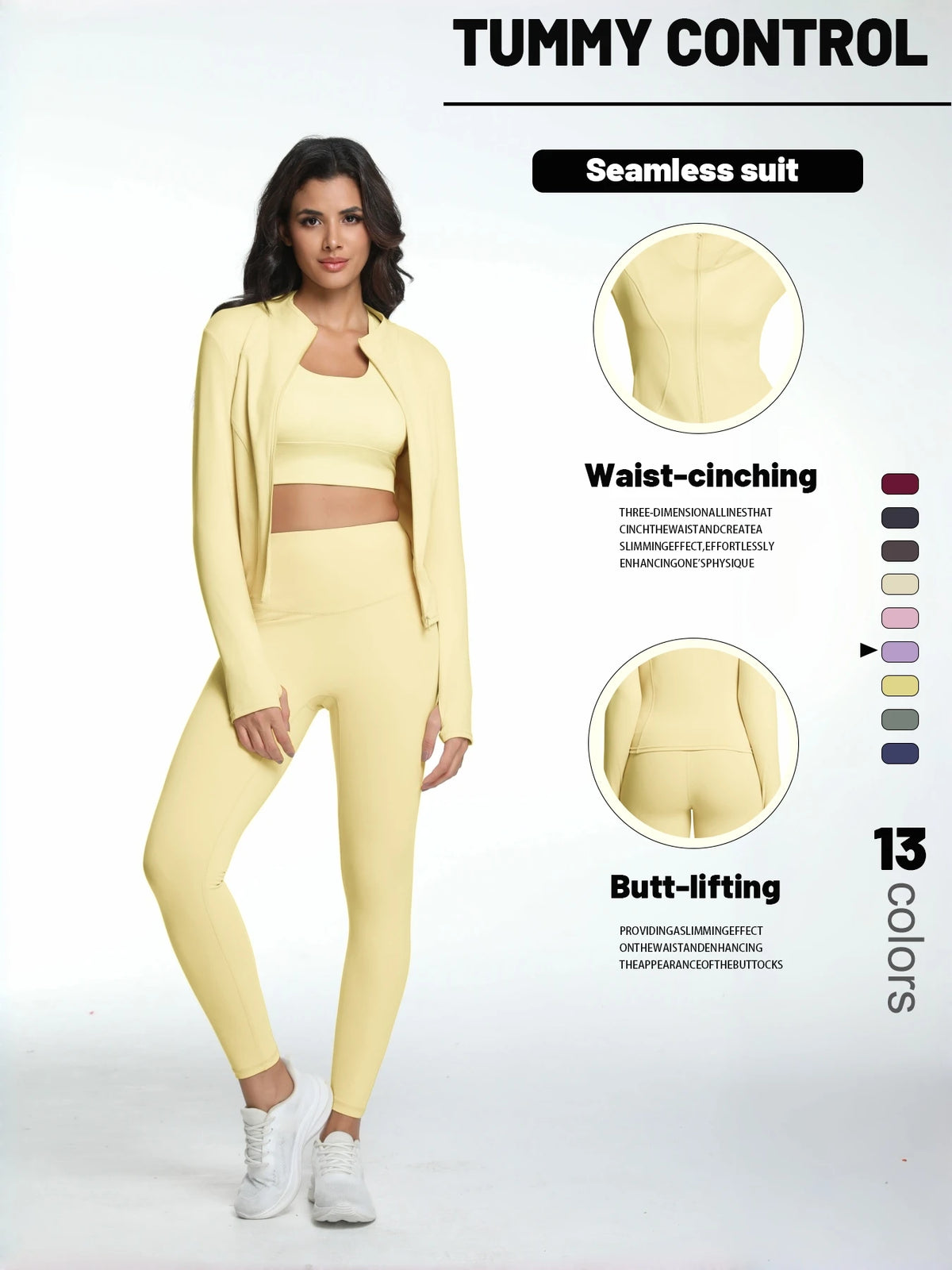 Conjunto de yoga de mujer, 2 piezas, top y leggings