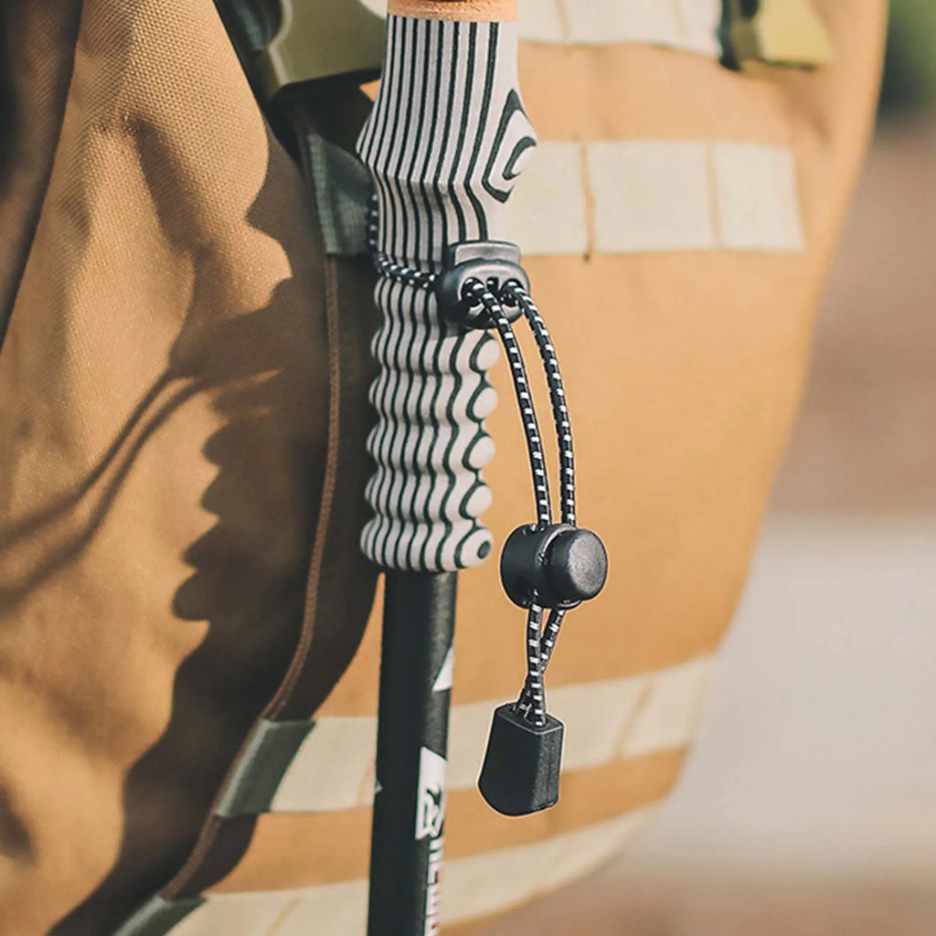 Camping Supplies Backpack Hiking Stick Holder Walking Pole Fixing Buckle Elastic Rope Lanyard Sports Travel Outdoor Equipment