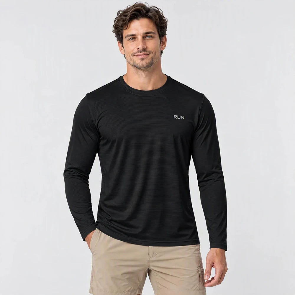 GENDAWAY maglia sportiva uomo a maniche lunghe