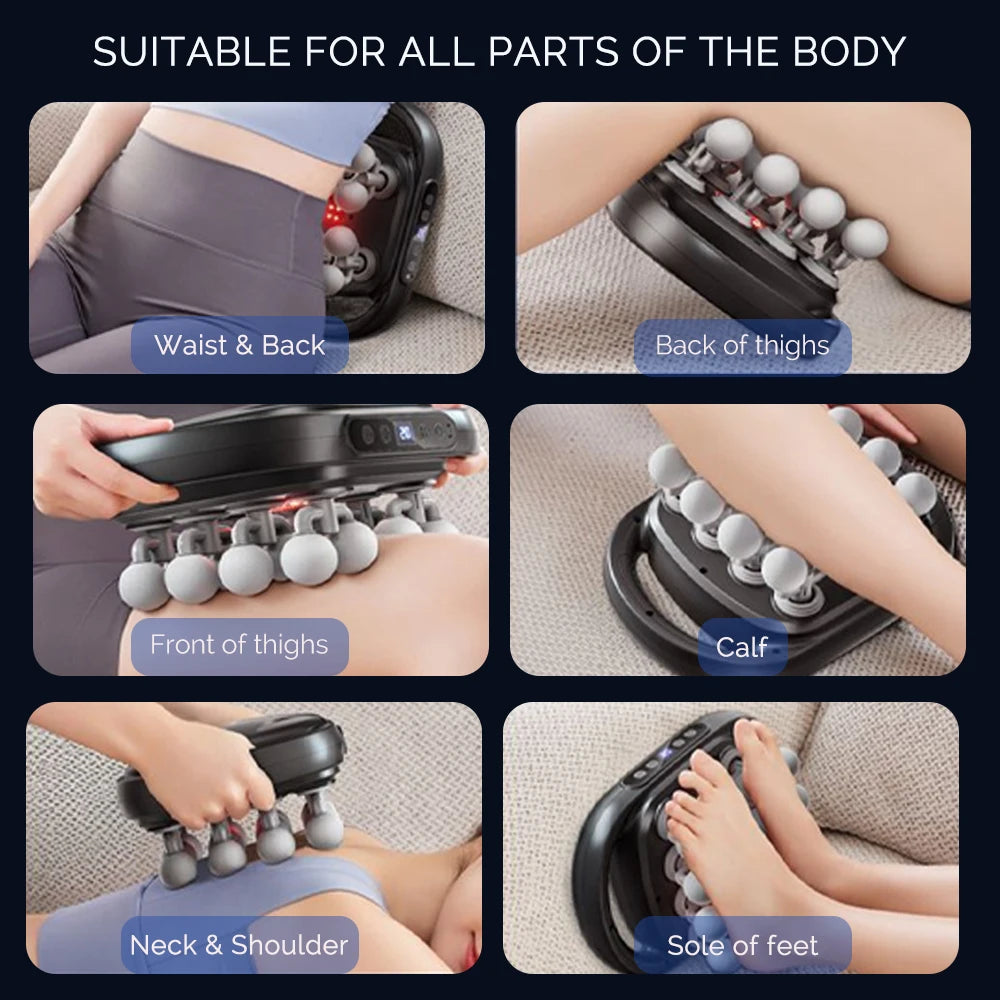 16 Massage Heads Massage Gun, Cordless Fascia Gun, High-Frequency Vibration Back and Waist Massager, Neck and Shoulder Massager
