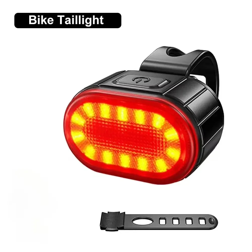 1000 lm Fahrrad-LED-Frontlicht, per USB aufladbar, mit intelligentem Sensor, wasserdichtem LED-Rücklicht und hellem Sicherheits-Blinklicht fürs Fahrrad