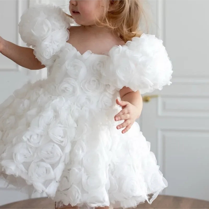 Girls’ Embroidered Flower Party Dress