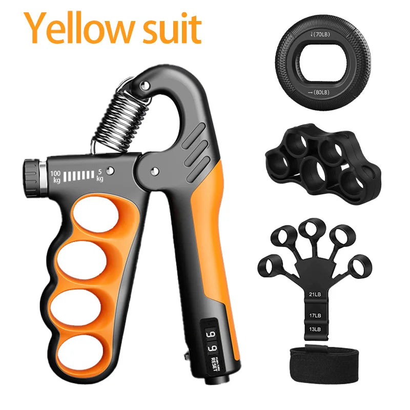 Adjustable Hand Grip Strengthener with Counter