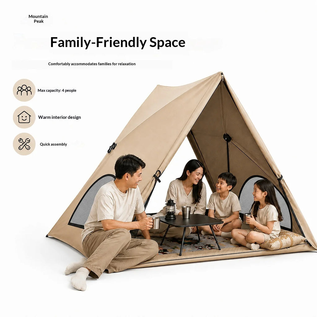 Automatic Triangular Tent, Outdoor Camping Tent That Can Be Set Up in Just 3 Seconds. Waterproof and UV-Resistant.