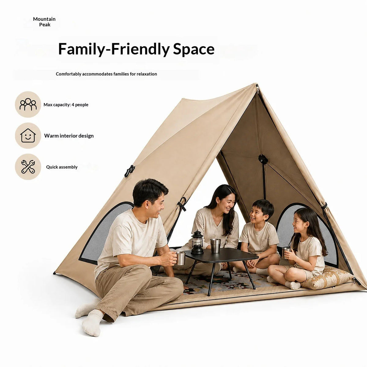 Automatic Triangular Tent, Outdoor Camping Tent That Can Be Set Up in Just 3 Seconds. Waterproof and UV-Resistant.