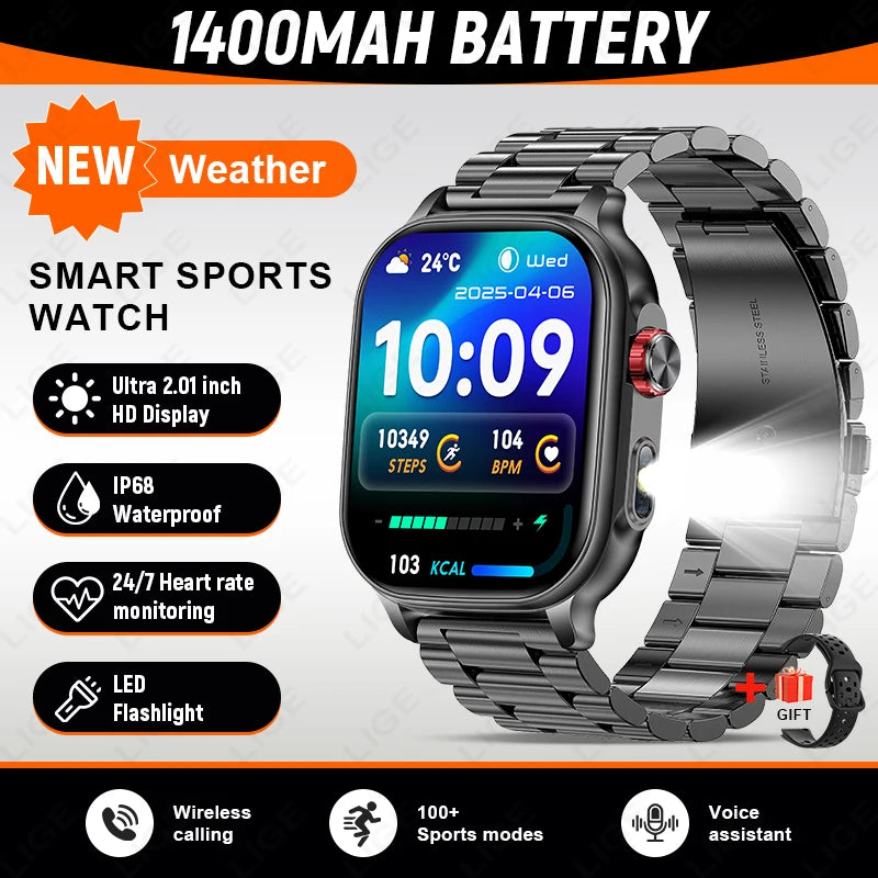 Smartwatch LIGE da 2,01″ con chiamate Bluetooth