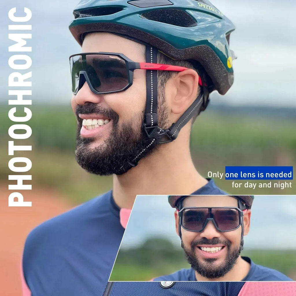 Lunettes de cyclisme photochromiques pour hommes et femmes, lunettes de VTT et de route, nouvel équipement pour le vélo, les sports de plein air et la randonnée