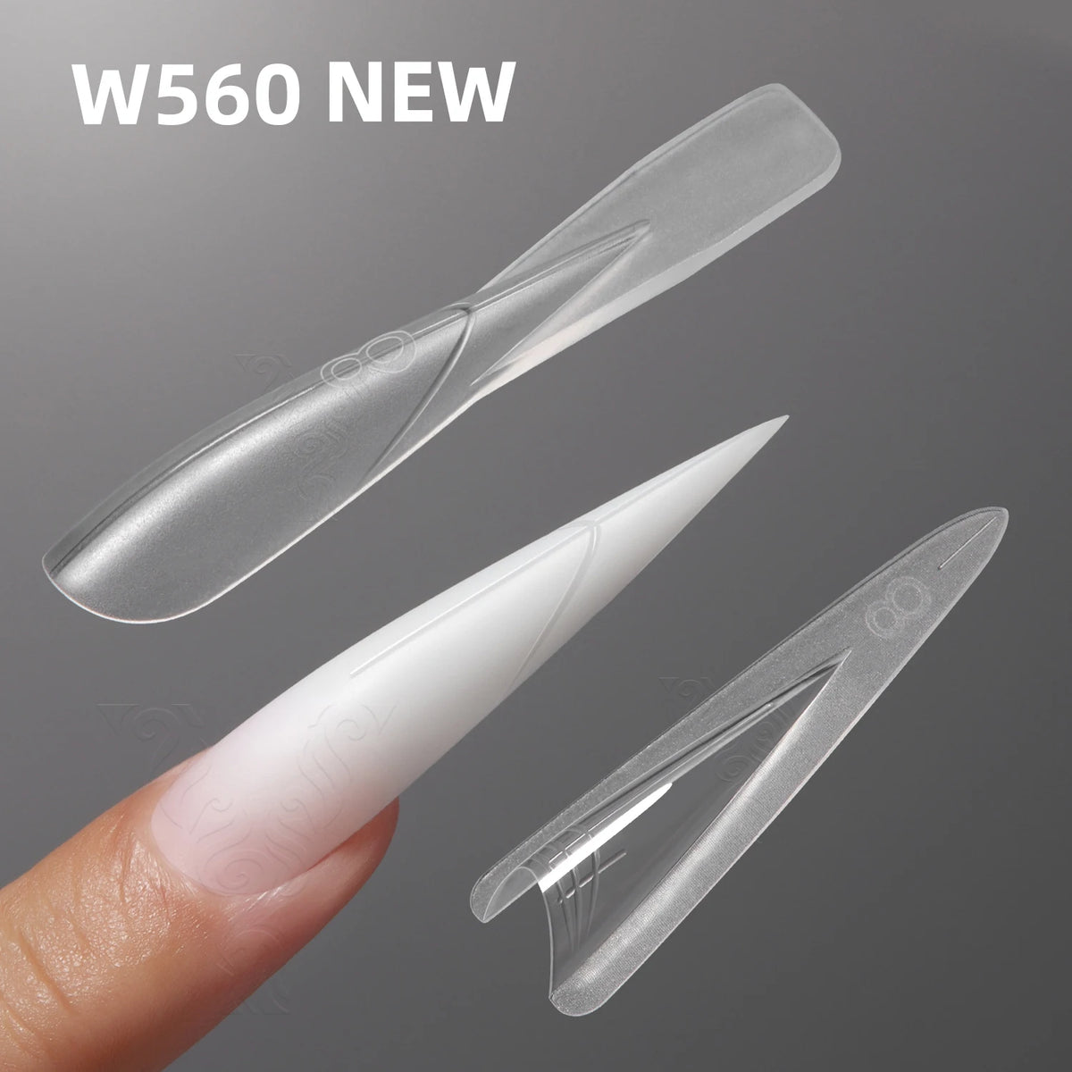 YOKEFELLOW & MR NAIL Sandwich-Nagelschablonen, 15 Größen, 240 Stück, ovale Dual-Form für die Modellage, keine Papierschablonen erforderlich, für einfache Nagelverlängerungen