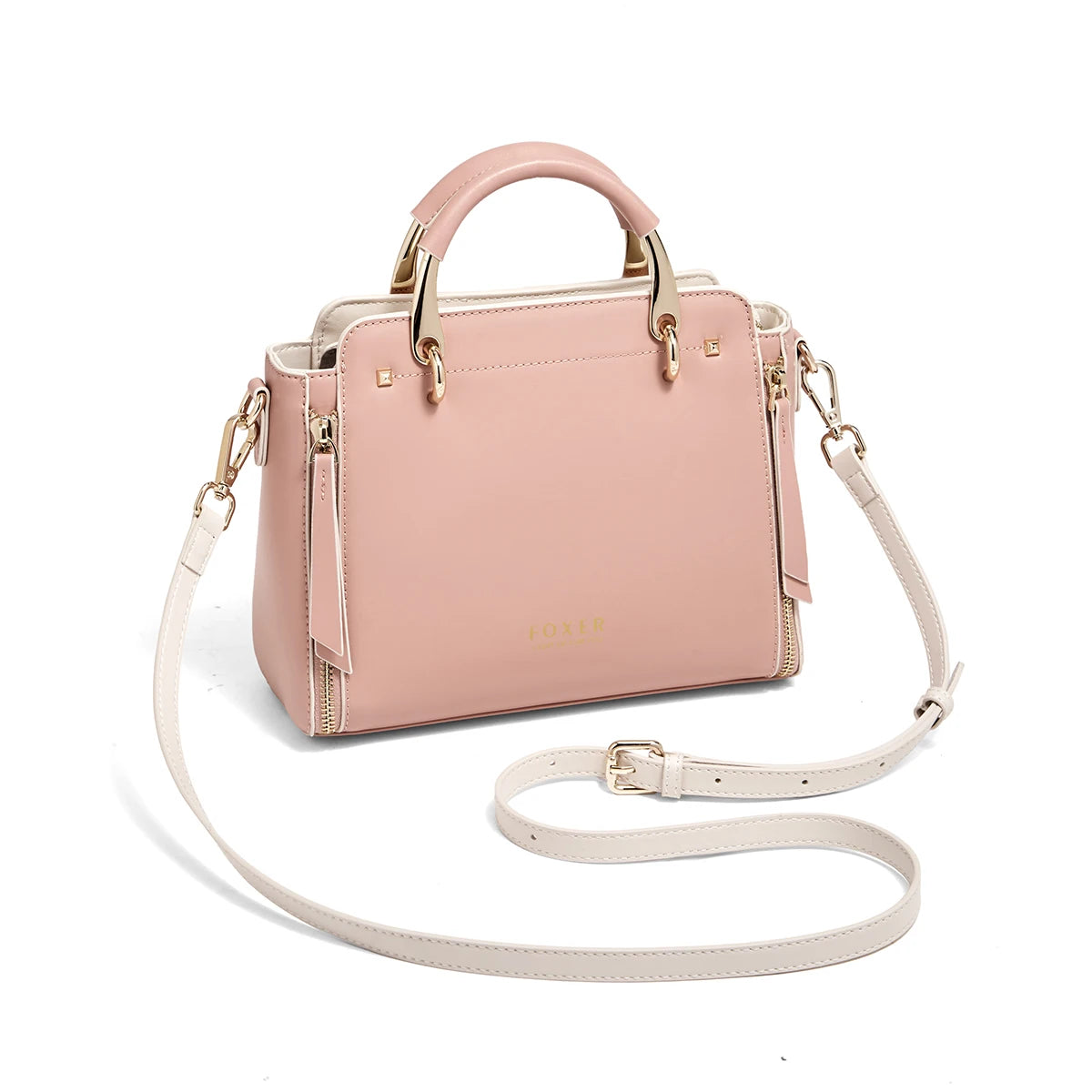 FOXER Split Leather Women's Shoulder Bag Elegant Handbag 2026 New Female Large Tote Bag Luxury Design Crossbody Purse