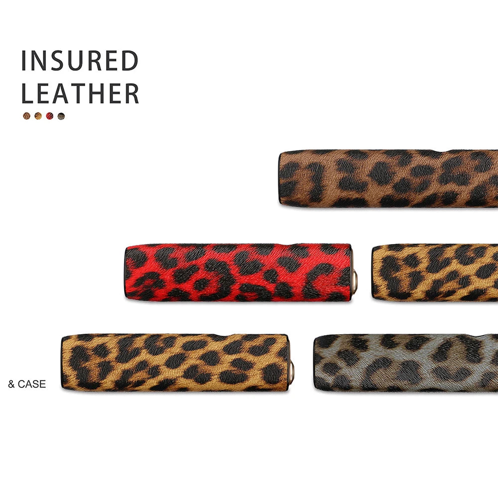 Funda protectora de piel sintética adecuada para ILUMA ONE, con estampado de leopardo para proteger los accesorios del cigarrillo electrónico.