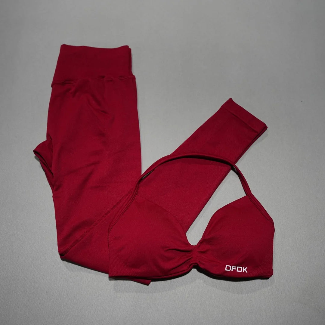 Conjunto de yoga de mujer, 2 piezas, top y leggings