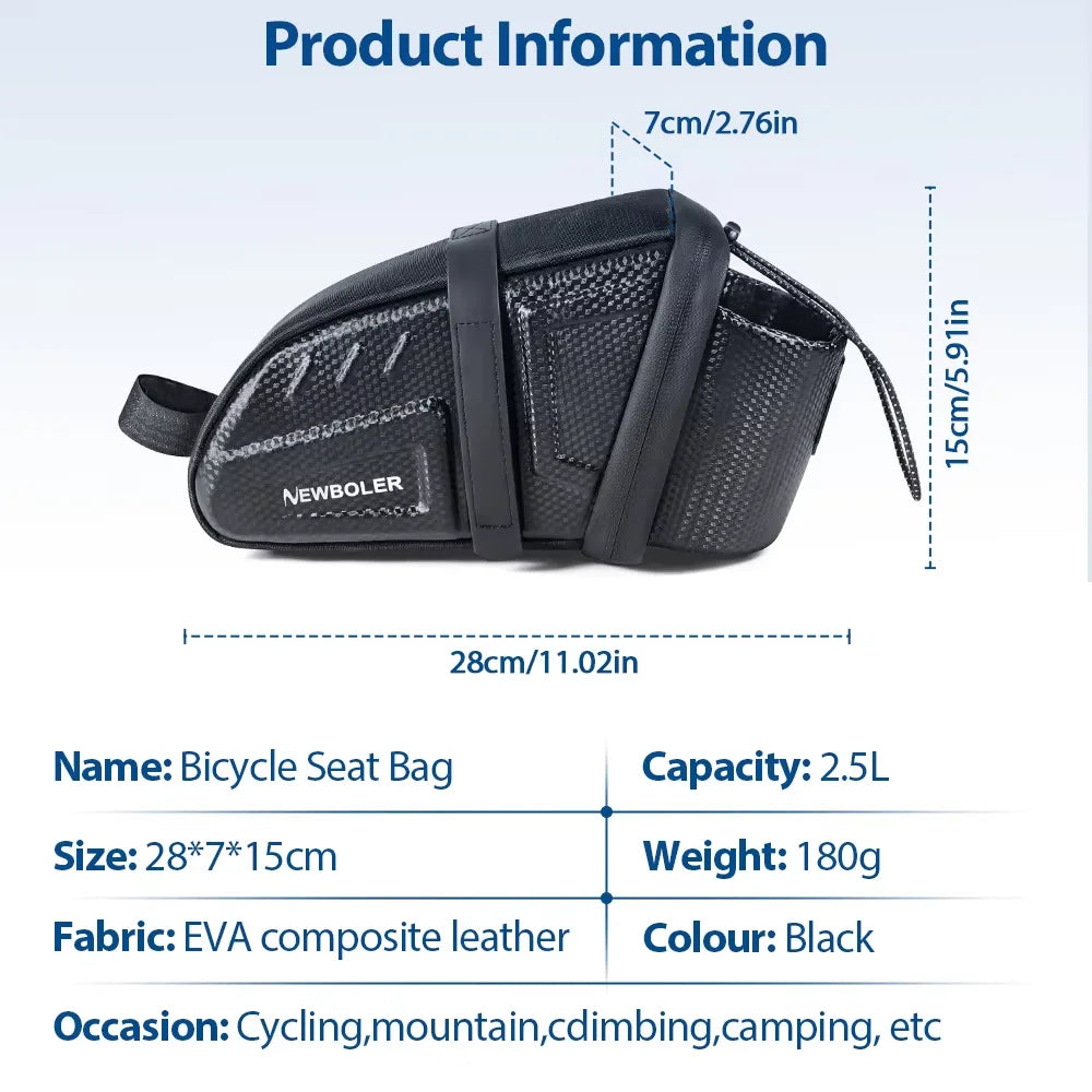 NUEVO Bolsa impermeable para sillín de bicicleta, alforja para bicicleta de montaña y de carretera, bolsa para botella de agua, bolsa portaherramientas, accesorios MTB