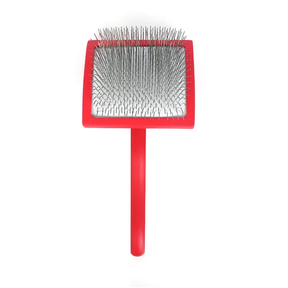 Brosse démêlante pour animaux de compagnie, outil manuel de toilettage, brosse à poils à long manche, accessoire professionnel réutilisable pour animaux