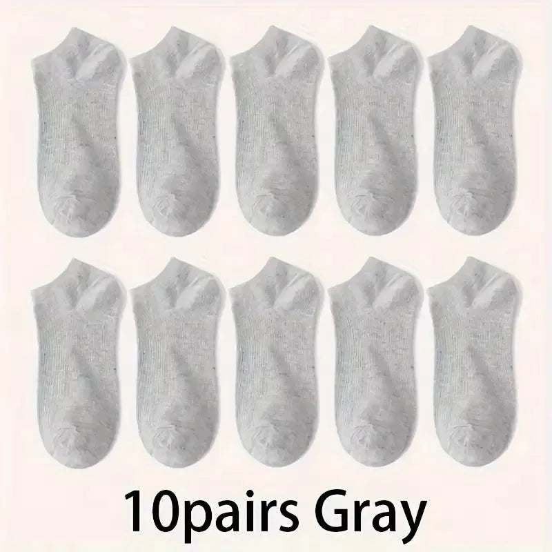 5er-/10er-Pack Unisex-Komfort-Knöchelsocken für alle, atmungsaktiv und leicht – ideal für Sport und Alltag