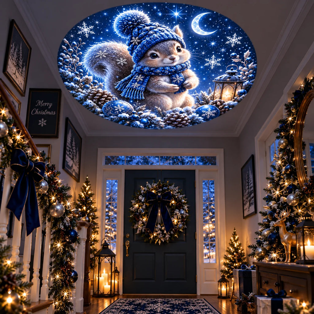Christmas-Themed Projection Night Light, Suitable for Ceiling Decoration and Creating Festive Ambient Lighting.