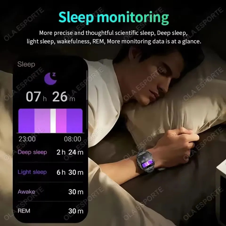 GPS Outdoor Smartwatch with Flashlight and Bluetooth Calling